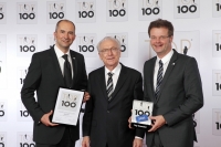 Dr. Lothar Sp&auml;th mit den Apostore-Gesch&auml;fstf&uuml;hrern Dr. Jung und Dr. Ge&szlig;ner